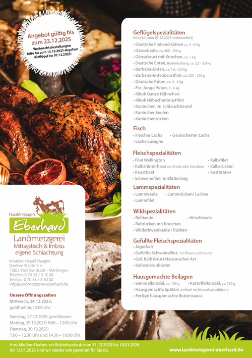 Weihnachtsflyer 2025